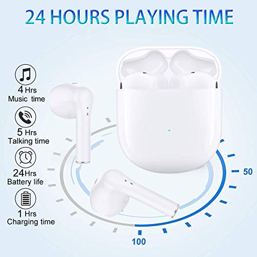 Auriculares Bluetooth 5.0 Auricular Inalámbrico Control Táctil con Graves Profundos In-Ear Auriculares Bluetooth con Caja de Carga Rápida IPX5 Impermeables,para Airpods Android iPhone Auricular