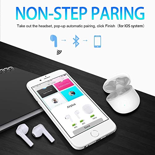 Auriculares Bluetooth 5.0 Auricular Inalámbrico Control Táctil con Graves Profundos In-Ear Auriculares Bluetooth con Caja de Carga Rápida IPX5 Impermeables,para Airpods Android iPhone Auricular