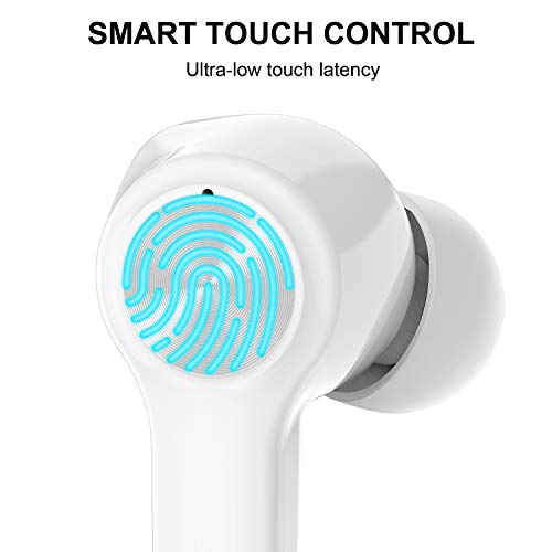 Auriculares Bluetooth 5.0 Inalámbricos Auriculares en la Oreja, 30H Playtime TWS In-Ear Estéreo Auriculares Deportivos con Hi-Fi Estéreo, con Caja de Carga y Micrófono Integrado, Control Tactil