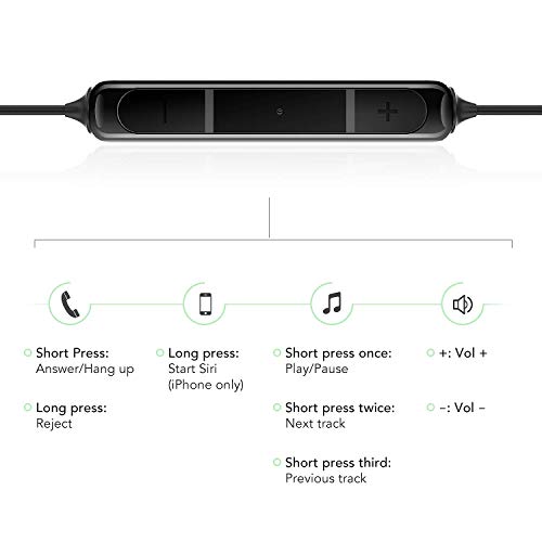 Auriculares In-Ear para Dormir, AGPTEK Cascos con Micrófono y Cable Control Sonido Estéreo 3.5mm para Dormir, Deportes, Viajes, Meditación y Relajación, Negro (AGPTEK ZP04)