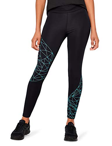 AURIQUE Leggings de Deporte Mujer, Negro (Black), Medium