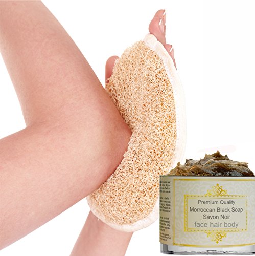 Auténtico Jabón Negro Marroquí Puro 200g Jabón Beldi Exfoliante y Hidratante Enriquecido con aceite de Argán