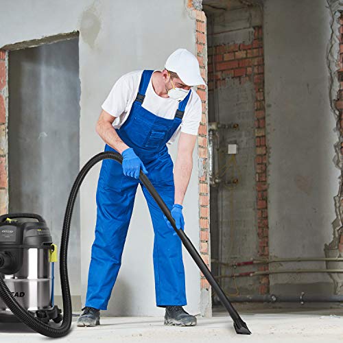 AUTLEAD Aspirador Seco Húmedo, 1000W 20 L Aspirador de usos múltiples de Acero Inoxidable, Aspirador doméstico con función de soplado, Silenciador -WD02A