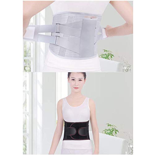 Autocalentador Cintura De Apoyo, Terapia Magnética Correa De Cintura, Soporte Lumbar Rehabilitación Hombres / Mujeres Postura Del Cuerpo Corrección Del Vientre Útero Calor, 3 Juntas Reemplazables,Gris