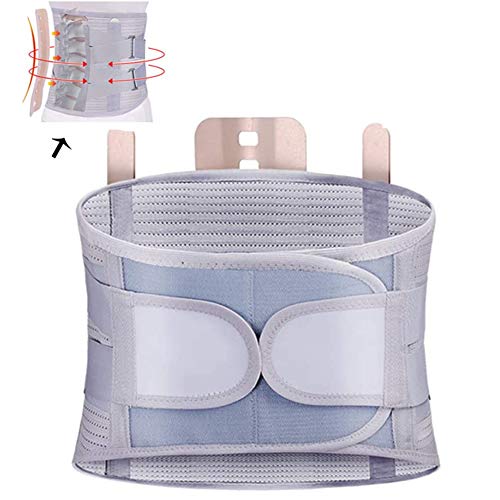 Autocalentador Cintura De Apoyo, Terapia Magnética Correa De Cintura, Soporte Lumbar Rehabilitación Hombres / Mujeres Postura Del Cuerpo Corrección Del Vientre Útero Calor, 3 Juntas Reemplazables,Gris