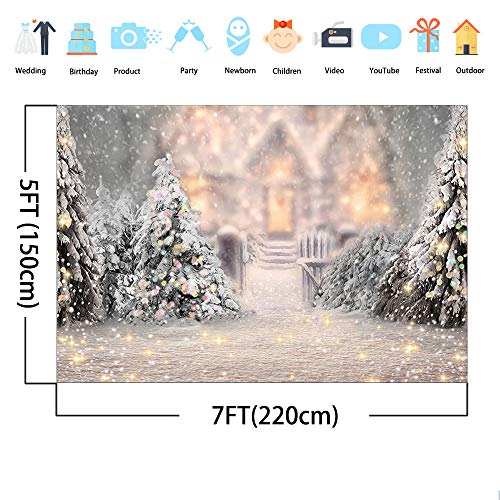 Avezano - Fondo de Navidad para fotografía de pino, árbol de copo de nieve, retrato, fondo blanco, cumpleaños, ducha, decoración de fiesta, accesorios de sesión