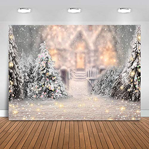 Avezano - Fondo de Navidad para fotografía de pino, árbol de copo de nieve, retrato, fondo blanco, cumpleaños, ducha, decoración de fiesta, accesorios de sesión