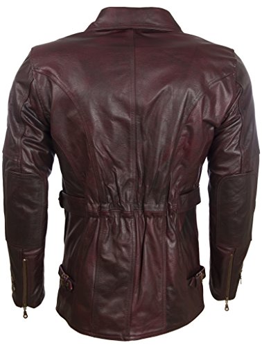 Aviatrix Hombres Genuino Cuero De Vaca Cinturón Chaqueta De Moto con Armadura De Cuerpo Desmontable (PT9R)