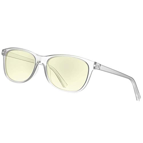 Avoalre Gafas Anti Luz Azul Transparente Gafas Unisex Ligeras para Hombre y Mujer de Oficina, Antifatiga y Protección de Vista Cansada para Pantalla Móvil Ordenador, Marco Transparente