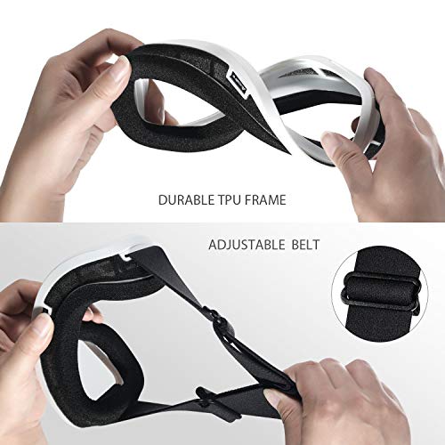 Avoalre Gafas de Esquí Máscara Snowboard Nieve Espejo Gafas de Protección UV400 Ajustable Portable de la de Los Anteojos para Hombre Mujer Adultos Anti Niebla Gafas de Esquiar