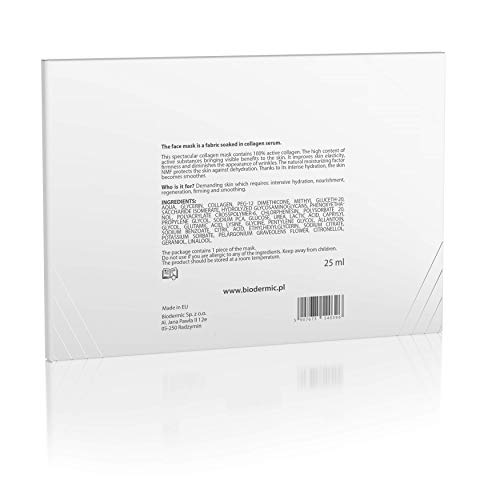 Axame - Mascarilla Facial Prémium Hipoalergénica con Sérum de Colágeno y Efecto AntiEnvejecimiento Para Combatir las Arrugas 25 ml