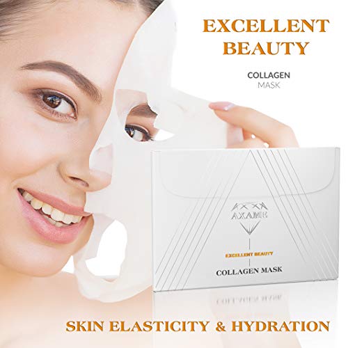 Axame - Mascarilla Facial Prémium Hipoalergénica con Sérum de Colágeno y Efecto AntiEnvejecimiento Para Combatir las Arrugas 25 ml