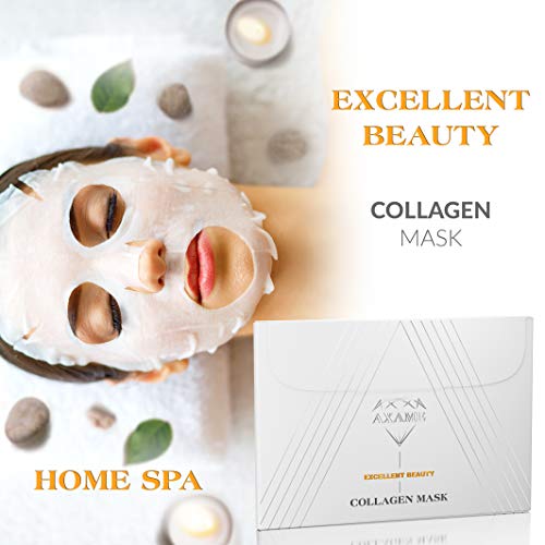 Axame - Mascarilla Facial Prémium Hipoalergénica con Sérum de Colágeno y Efecto AntiEnvejecimiento Para Combatir las Arrugas 25 ml