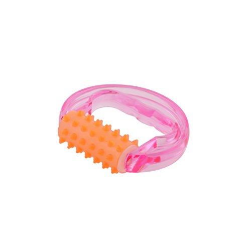 axentia Rodillo de masaje de cuerpo Candy, Masajeador corporal manual de plástico, Masajeador celulitis rodillo, Masajeador rodillo con mango, Rosa/naranja