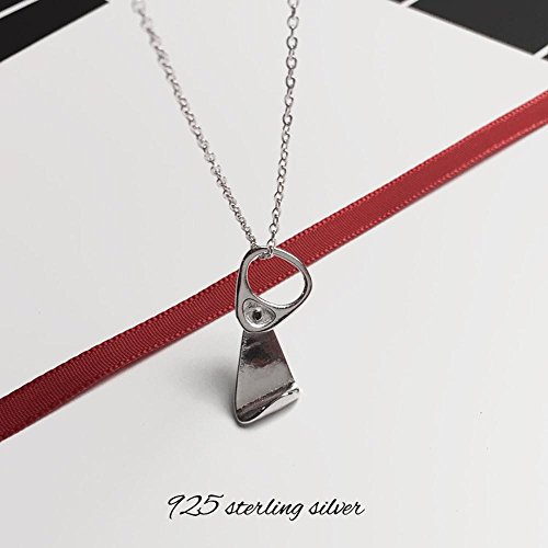 Axiba S925 Plata fácil Personalidad de Cadena de Anillo Collar Colgante Coreano Viento Mujer Corto-línea clavícula Creativo Joyería Cien El Regalo más Hermoso