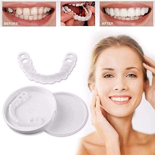 AY Instantánea mujer dientes de la dentadura de chapa superior e inferior de chapa de cosmética for Bad diente cambio de imagen y sonrisa de confianza, NO SON dolor no hay ninguna perforación Disparos