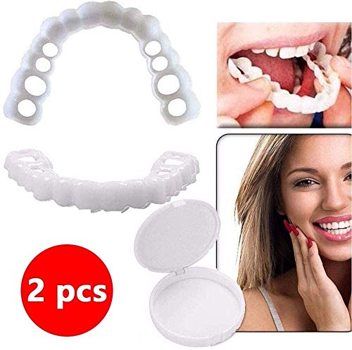 AY Instantánea mujer dientes de la dentadura de chapa superior e inferior de chapa de cosmética for Bad diente cambio de imagen y sonrisa de confianza, NO SON dolor no hay ninguna perforación Disparos