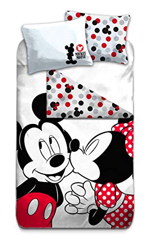 Aymax Minnie Disney - Juego de funda nórdica para cama individual