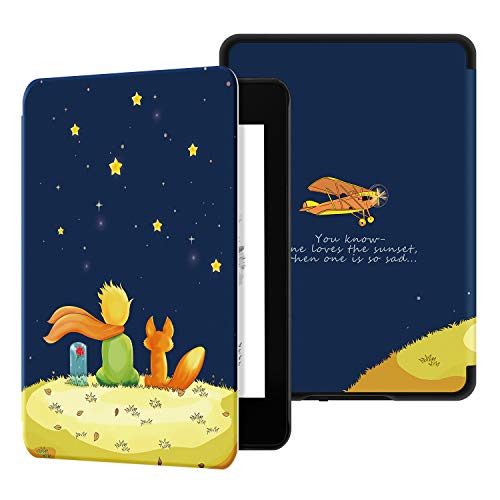 Ayotu Water-Safe Case for Kindle Paperwhite 2018 - PU Leather Smart Cover with Auto Wake/Sleep - Fits Amazon All-New Kindle Paperwhite Leather Cover (10th Generation-2018) K10 The Boy and Fox