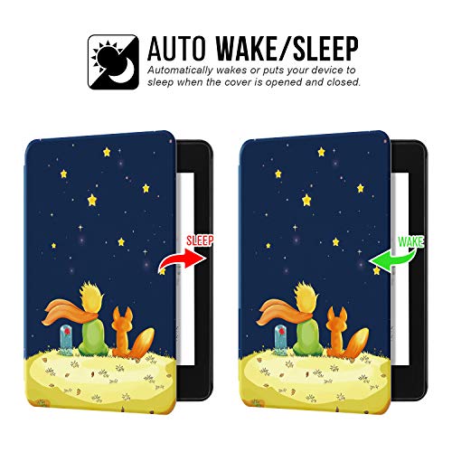 Ayotu Water-Safe Case for Kindle Paperwhite 2018 - PU Leather Smart Cover with Auto Wake/Sleep - Fits Amazon All-New Kindle Paperwhite Leather Cover (10th Generation-2018) K10 The Boy and Fox