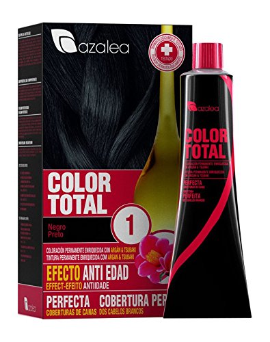 Azalea Total Tinte Capilar Permanente, Color Negro - 224 gr