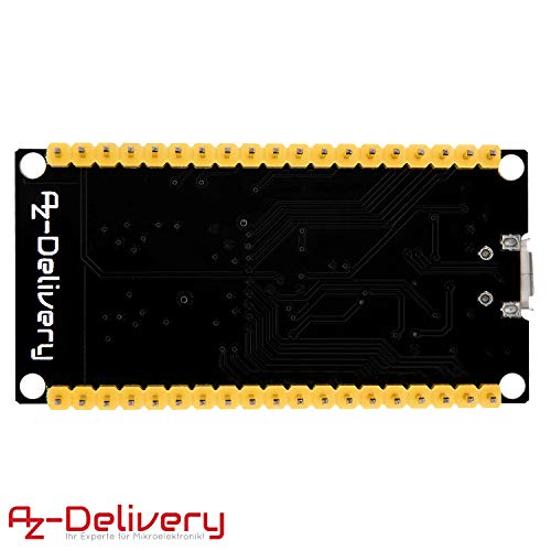 AZDelivery ESP32 ESP-WROOM-32 NodeMCU Modulo Wifi + Bluetooth Dev Kit C Placa de Desarrollo 2.4 GHz Dual Core con Chip CP2102 (modelo sucesor del ESP8266) con E-Book incluido!
