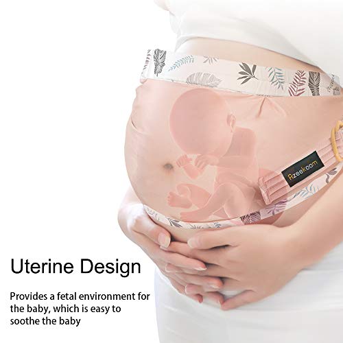 Azeekoom Mochila Portabebés Ergonómica, Mantas de Lactancia Fulares Portabebes con Cinturón de Fijación Big Pocket para Recién Nacidos Hasta Niños de 0 a 36 Meses