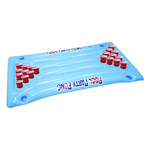 AZUOYI Gioco Galleggiante Fila, PVC Galleggiante Gonfiabile Fila Ping-Pong Gioco Gonfiabile Coppa Foro Galleggiante Fila Acqua Lettino Estivo Spiaggia Sedie A Sdraio Nuoto Giocattoli