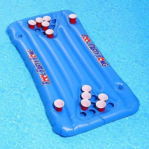 AZUOYI Gioco Galleggiante Fila, PVC Galleggiante Gonfiabile Fila Ping-Pong Gioco Gonfiabile Coppa Foro Galleggiante Fila Acqua Lettino Estivo Spiaggia Sedie A Sdraio Nuoto Giocattoli