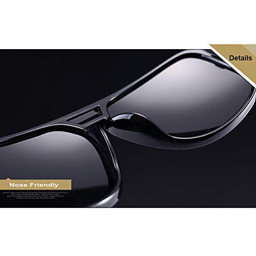 B BIDEN Retro Moda Gafas de Sol Cuadradas para Hombres, Cool Gafas al Aire Libre con Lentes de Protección para Deporte y Conducción