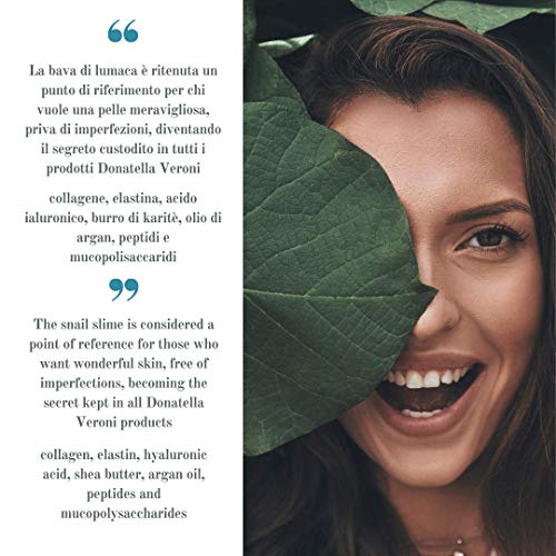 Baba de caracol y ozono crema facial Bio y patentada 50 ml - BioDynamic Donatella Veroni Snail Serum con efecto antiarrugas para todos los tipos de piel