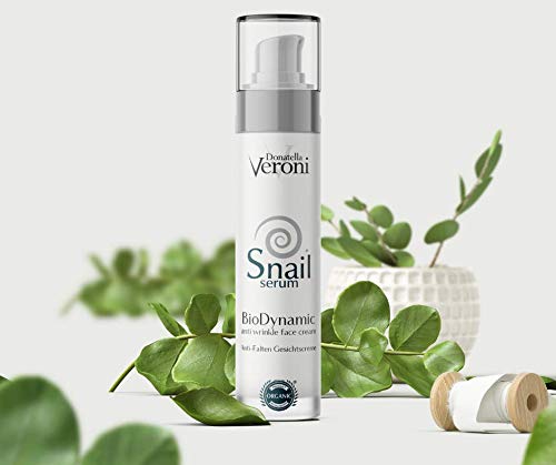 Baba de caracol y ozono crema facial Bio y patentada 50 ml - BioDynamic Donatella Veroni Snail Serum con efecto antiarrugas para todos los tipos de piel