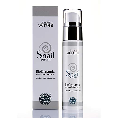 Baba de caracol y ozono crema facial Bio y patentada 50 ml - BioDynamic Donatella Veroni Snail Serum con efecto antiarrugas para todos los tipos de piel