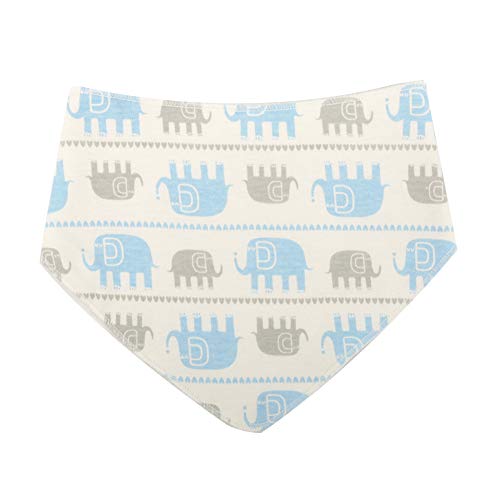 Babero para bebé, insular, suave y cómodo, de algodón para recién nacidos, 3 baberos absorbentes para dentición, baberos para bebés, para niñas, niños, regalos para fiestas de cumpleaños(Elefante)