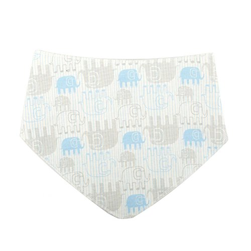 Babero para bebé, insular, suave y cómodo, de algodón para recién nacidos, 3 baberos absorbentes para dentición, baberos para bebés, para niñas, niños, regalos para fiestas de cumpleaños(Elefante)