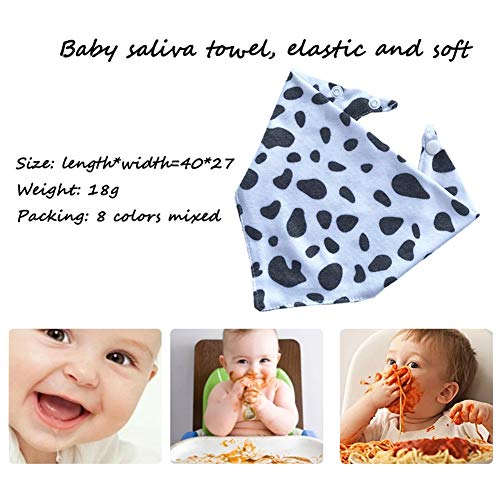 Baberos para babear y dentición, para bebé, 8 unidades, para niños y niñas, baberos de algodón orgánico superabsorbentes