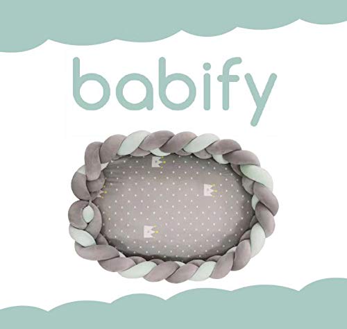 Babify Cuna nido con Trenza - Reductor de cuna para bebés