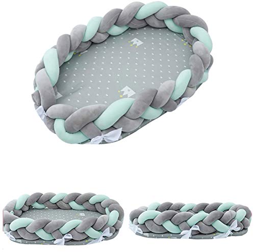 Babify Cuna nido con Trenza - Reductor de cuna para bebés