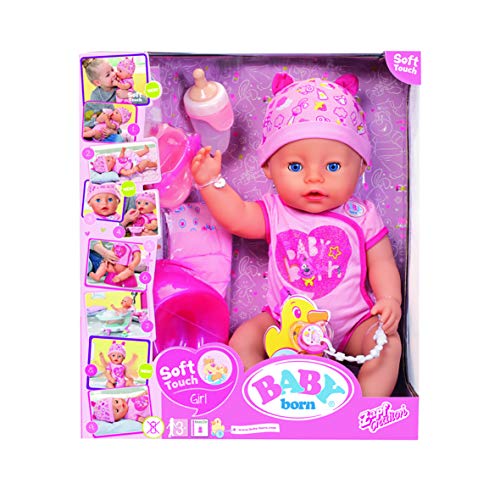Baby Born Soft Touch Girl 43cm - Muñecas (Rosa, Femenino, Chica, 3 año(s), 430 mm, 330 mm)