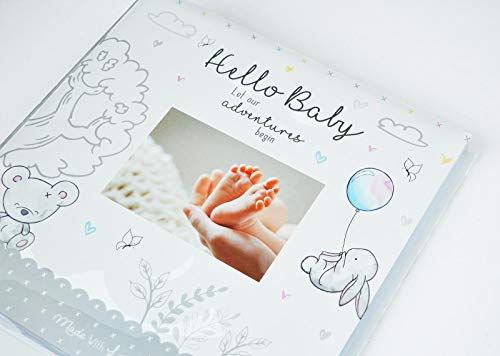 Baby First - Álbum de fotos de 10 x 15 cm, 200 fotos, recuerdos, recuerdos de cumpleaños y bautizos, color blanco