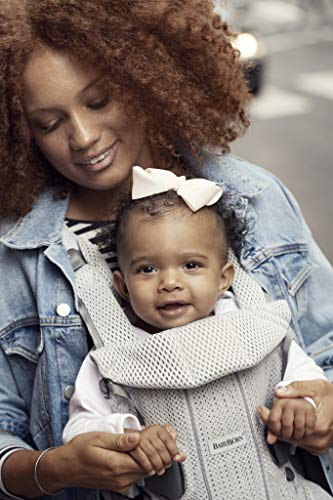 BABYBJÖRN One Air - Mochila Porta Bebé, 3D Tejido de red, Plata