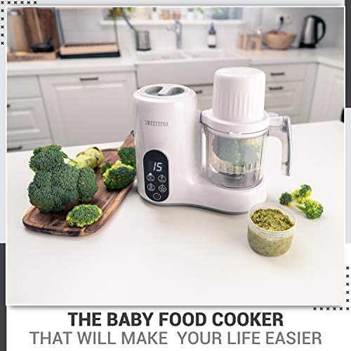 Babycook Robot de Cocina Multifuncion 6-en-1 para Bebé - Vapor, Batidora, Limpieza Automática, Esterilizador de Biberones, Recalentar, Descongelar - Robot Cocina Bebes