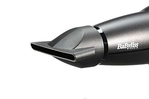 BaByliss 6614DE - Secador de pelo iónico ultra-rápido, motor profesional AC, 2300 W, 6 velocidades/temperaturas, aire frío, 2 concentradores, 1 difusor, color negro
