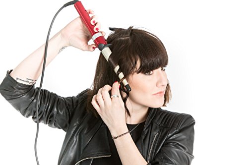 BaByliss C20E - Moldeador de pelo con forma cónica, revestimiento Titanium ceramic, 10 temperaturas de 100°C a 200°C, punta fría de agarre