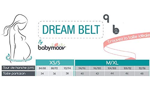 Babymoov Dream Belt, Soporte para dormir durante el embarazo, gris, XS / S