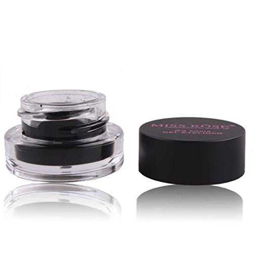 Babysbreath MISS ROSE 2pcs / set Marrón/Negro Eyeliner Gel Crema duradera maquillaje a prueba de mareo Eyeliner a prueba de agua