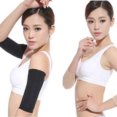 babysbreath17 1 par de pérdida de Peso del Brazo 420D modelador de Grasa Buster Brazo Que Adelgazan Mangas Ajustadas masajeador de compresión del Brazo Negro 23cm, 9cm, 7.5cm