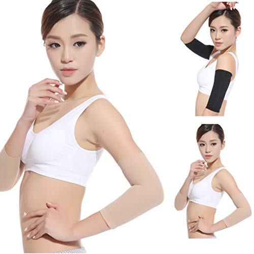babysbreath17 1 par de pérdida de Peso del Brazo 420D modelador de Grasa Buster Brazo Que Adelgazan Mangas Ajustadas masajeador de compresión del Brazo Negro 23cm, 9cm, 7.5cm