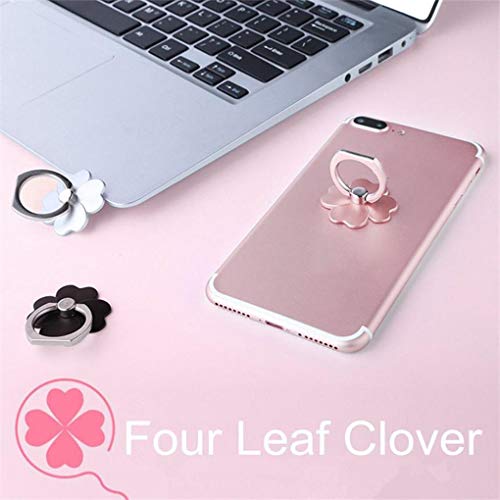 Babysbreath17 Reutilizable de Cuatro Hojas del Soporte de chasis del Anillo Giratorio de 360 ​​Grados móviles titulares de Apoyo Soporte del teléfono Accesorios Oro Rosa