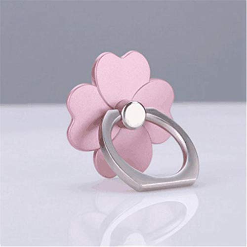Babysbreath17 Reutilizable de Cuatro Hojas del Soporte de chasis del Anillo Giratorio de 360 ​​Grados móviles titulares de Apoyo Soporte del teléfono Accesorios Oro Rosa